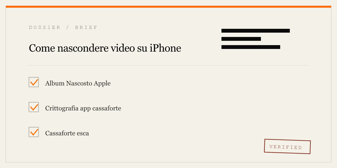 Come nascondere video su iPhone