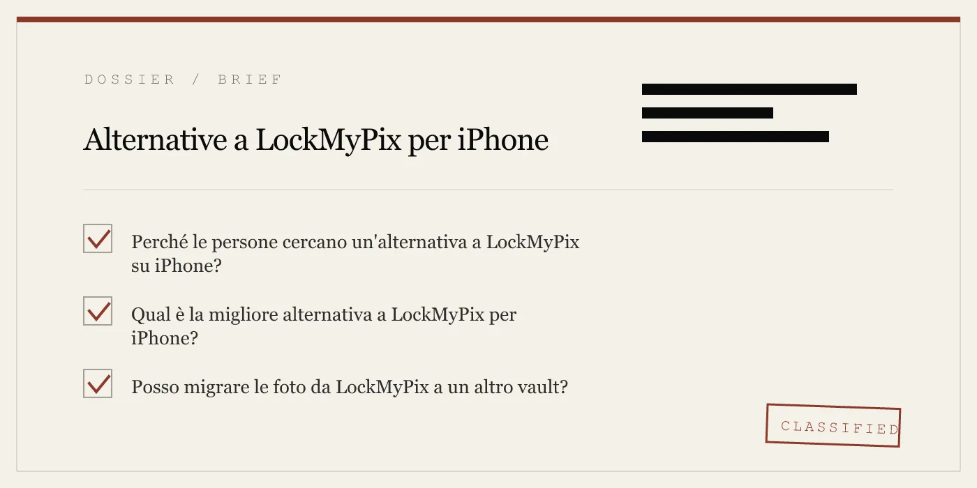 Alternative a LockMyPix per iPhone