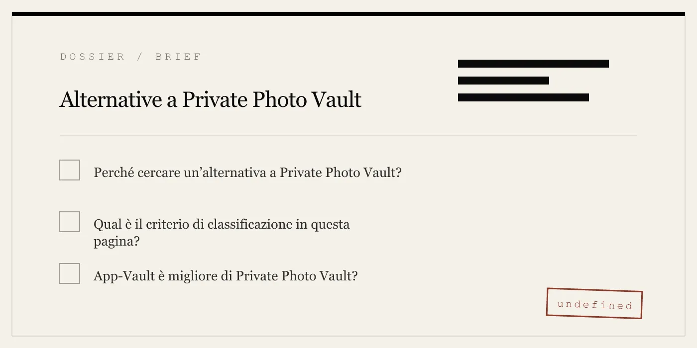 Alternative a Private Photo Vault