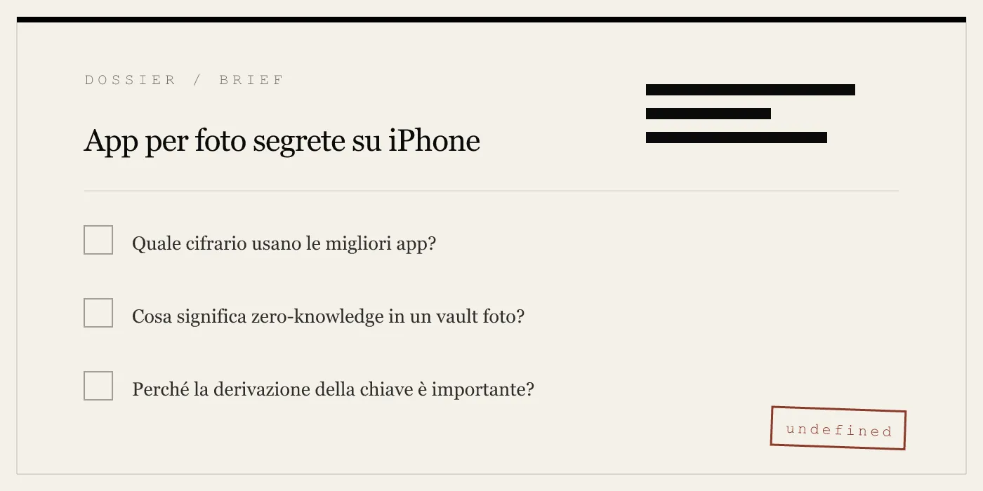 App per foto segrete su iPhone