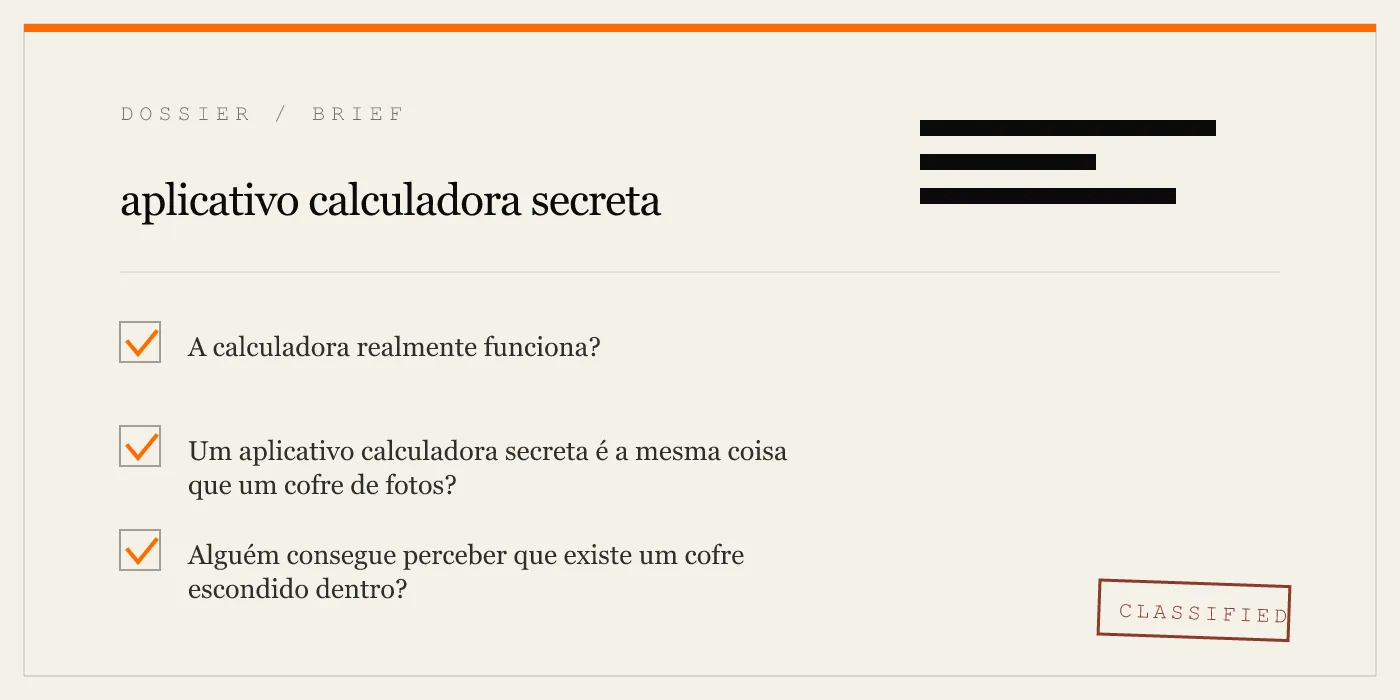 aplicativo calculadora secreta