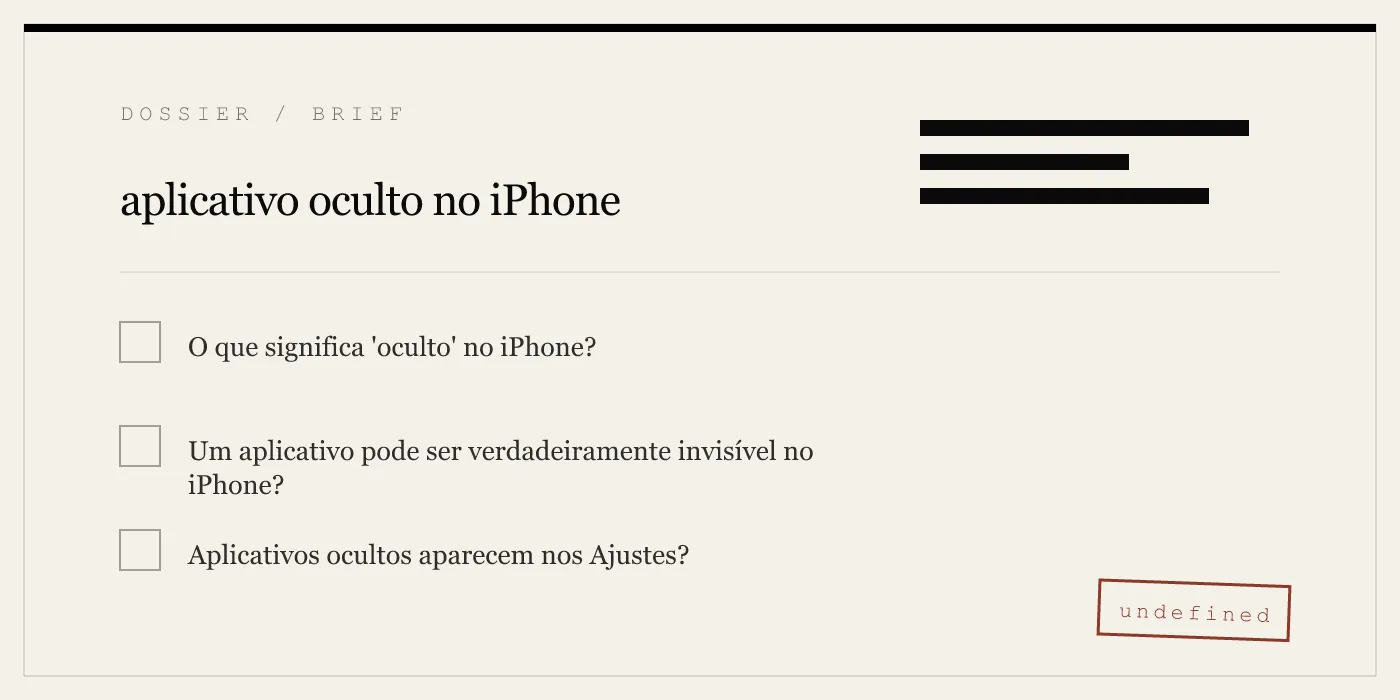 aplicativo oculto no iPhone