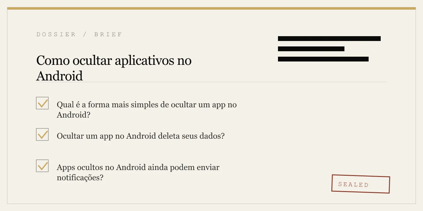 Como ocultar aplicativos no Android