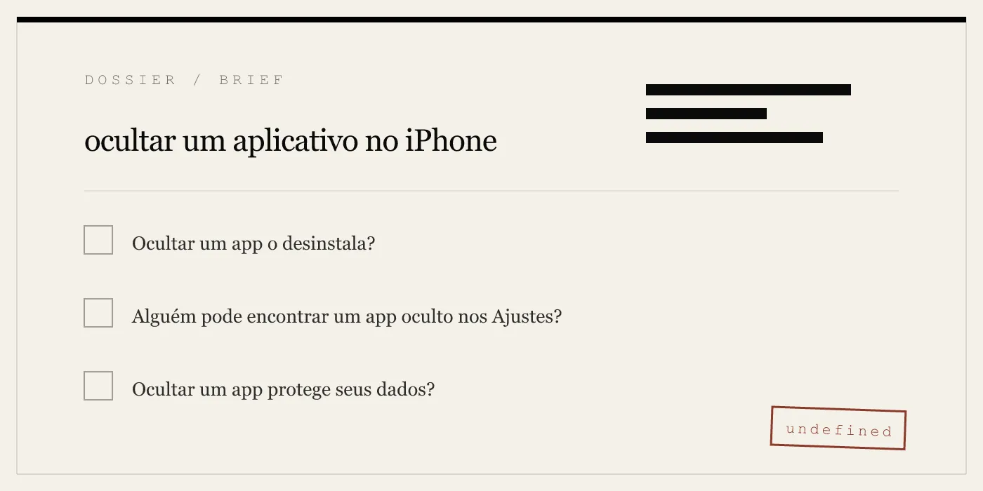 ocultar um aplicativo no iPhone