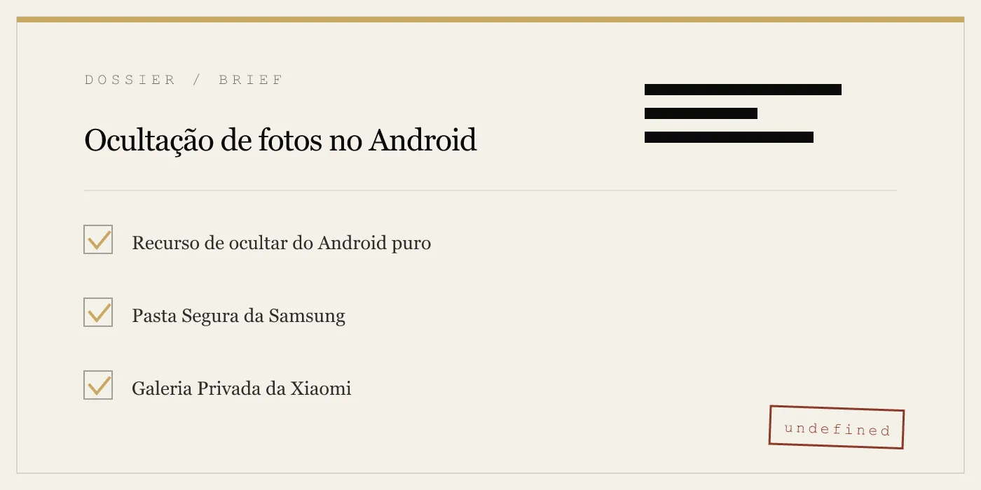 Ocultação de fotos no Android