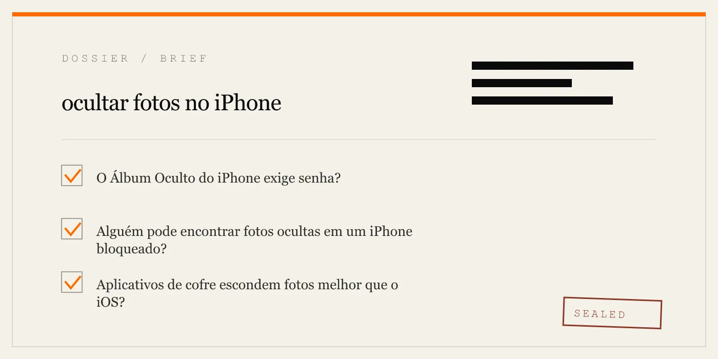 ocultar fotos no iPhone