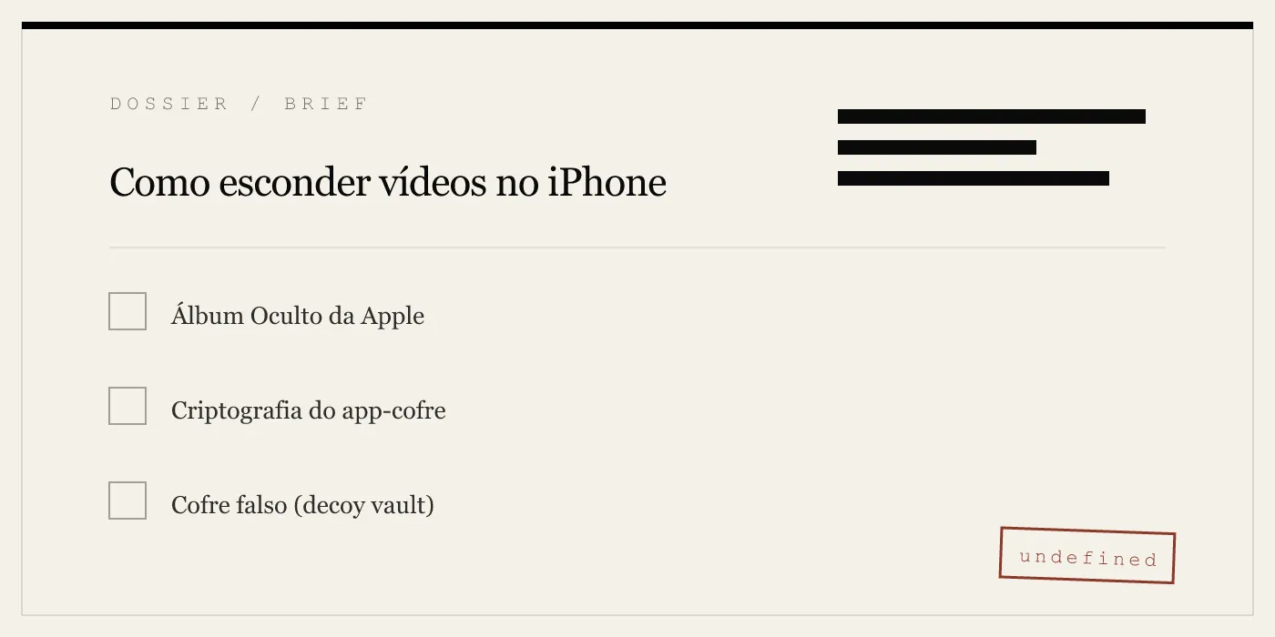 Como esconder vídeos no iPhone
