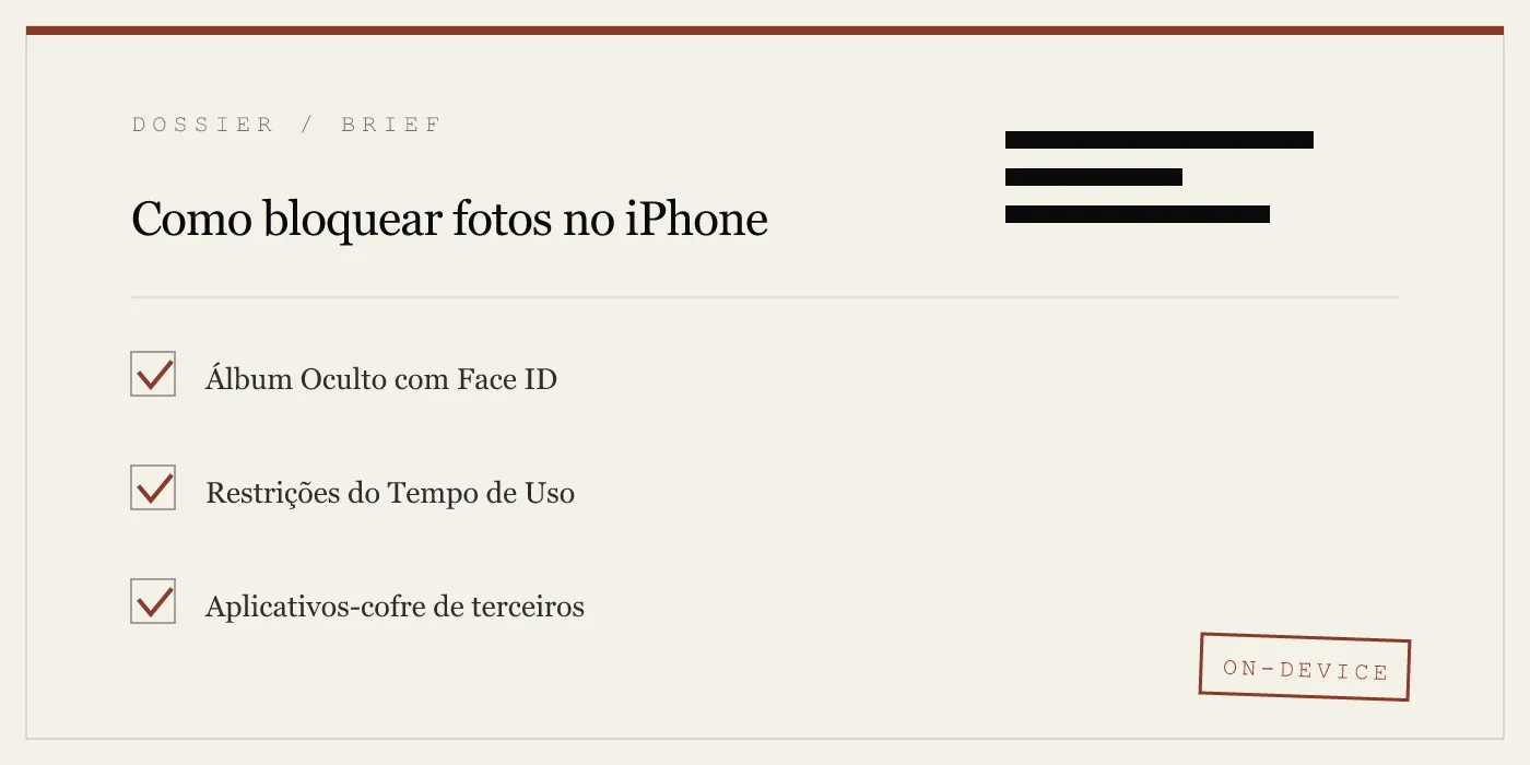 Como bloquear fotos no iPhone