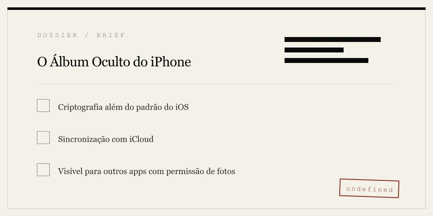 O Álbum Oculto do iPhone