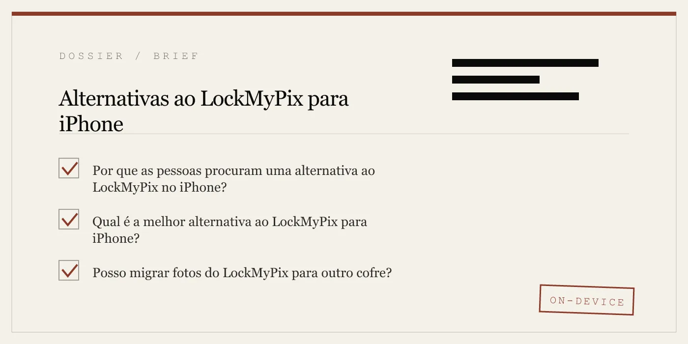Alternativas ao LockMyPix para iPhone