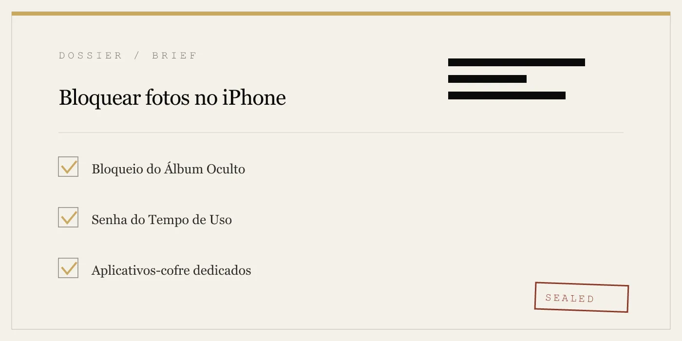 Bloquear fotos no iPhone