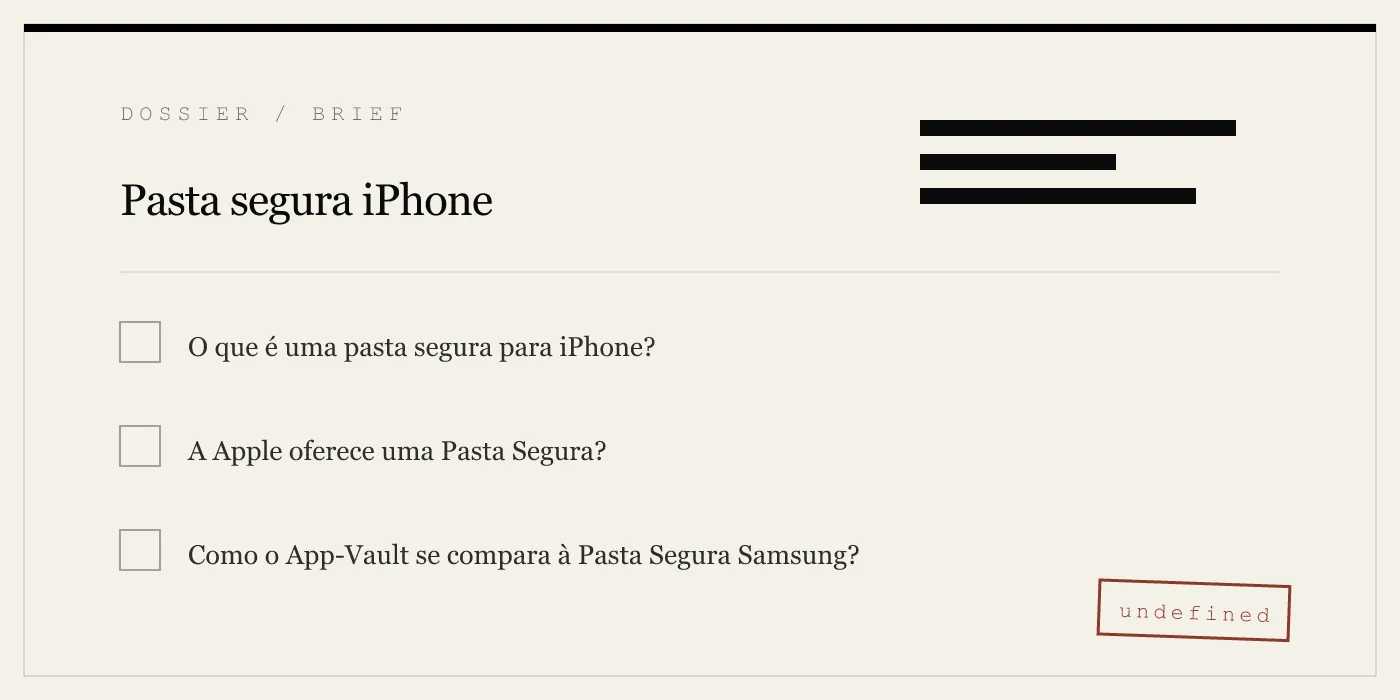 Pasta segura iPhone