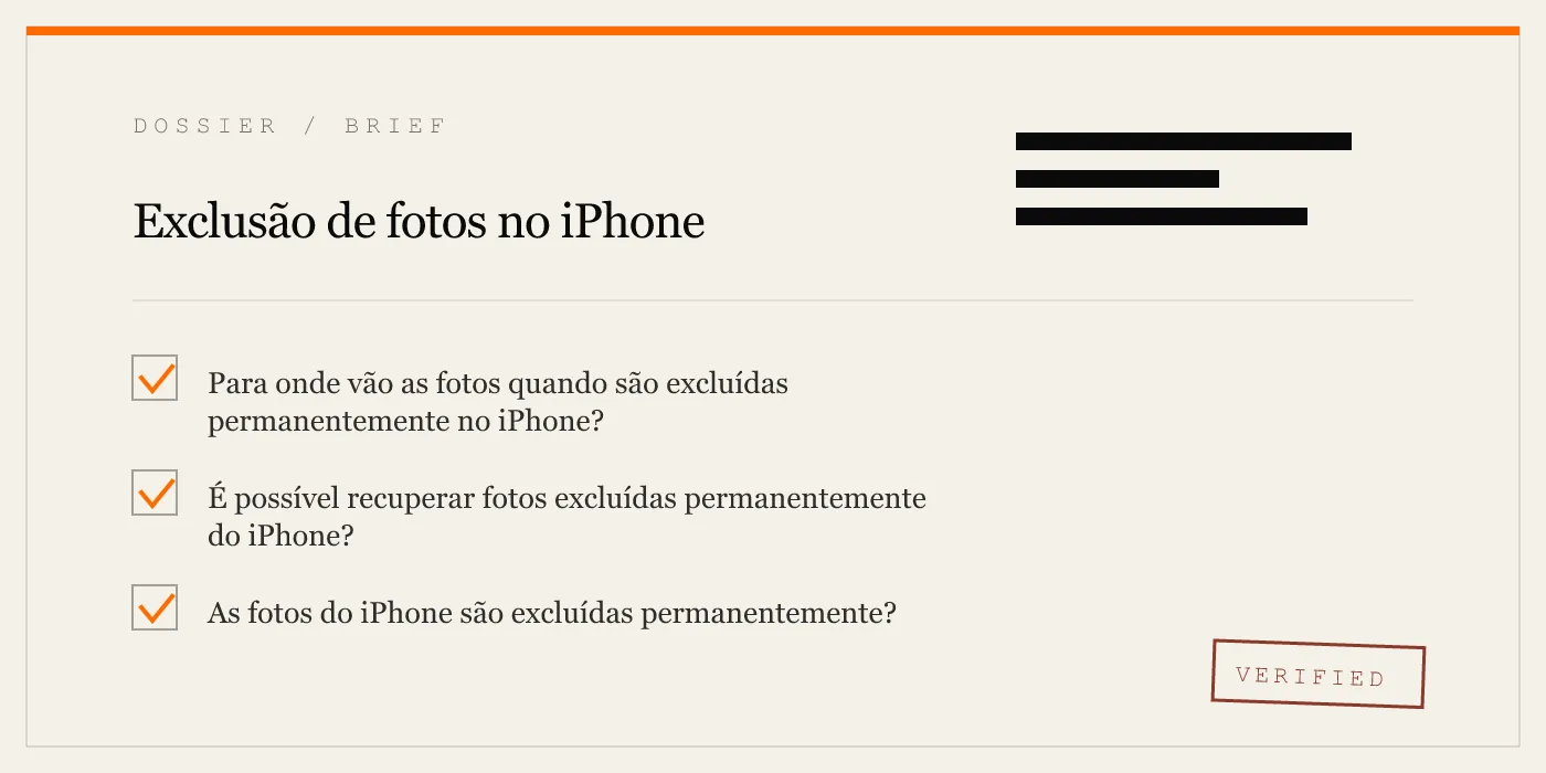 Exclusão de fotos no iPhone