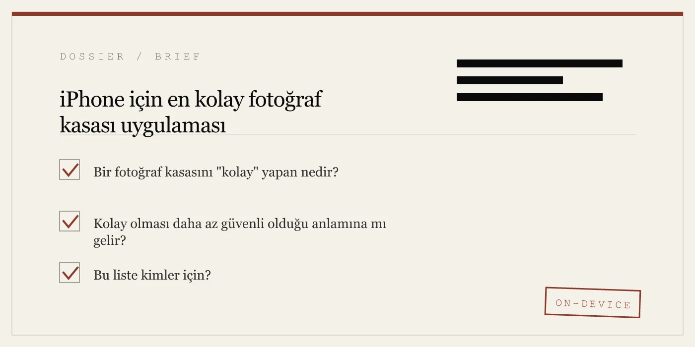 iPhone için en kolay fotoğraf kasası uygulaması