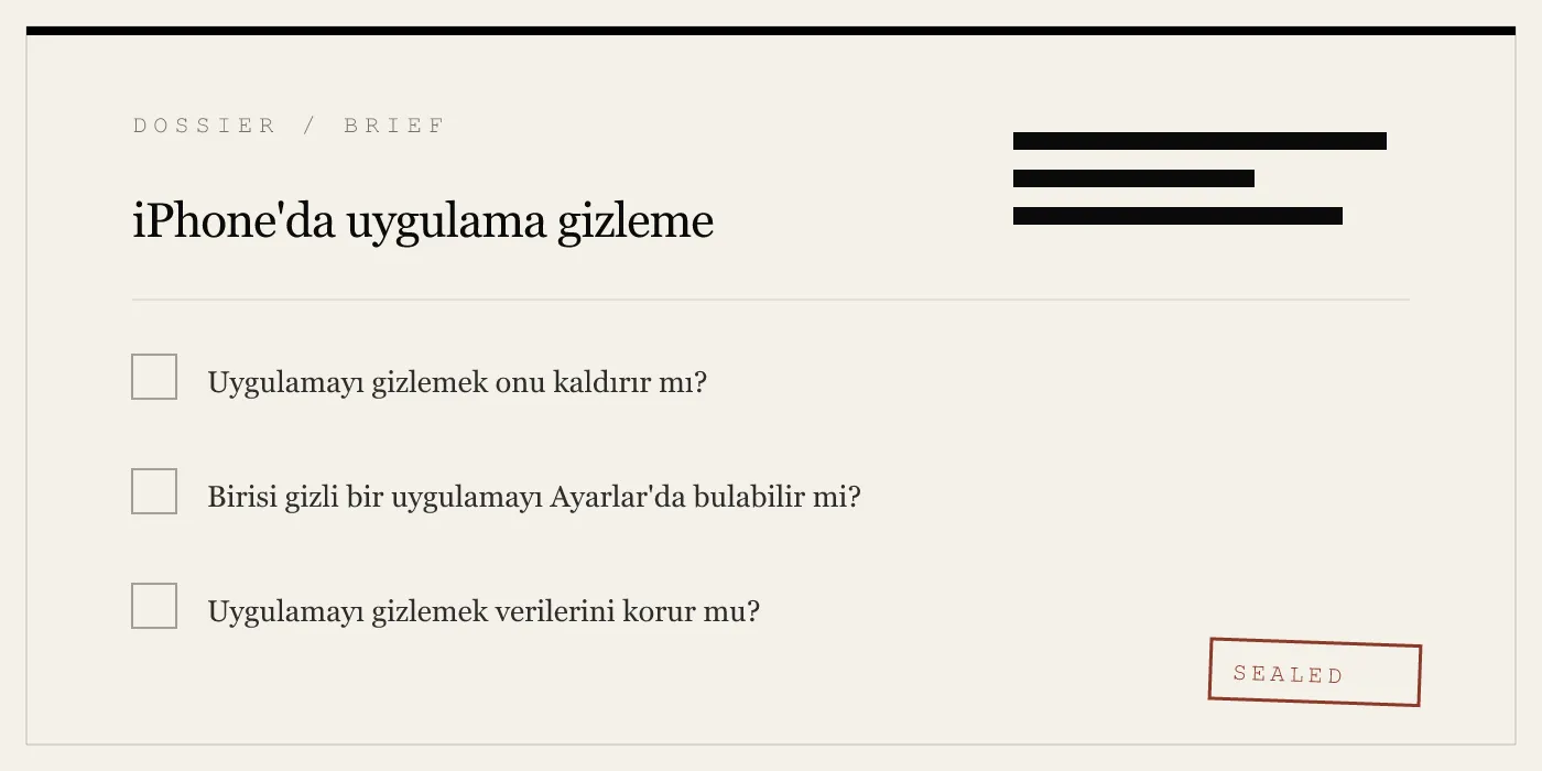 iPhone'da uygulama gizleme