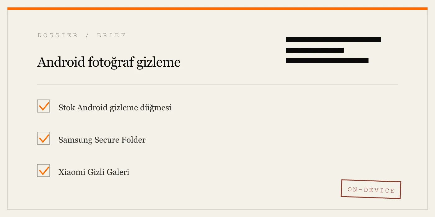 Android fotoğraf gizleme