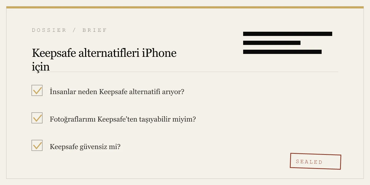 Keepsafe alternatifleri iPhone için
