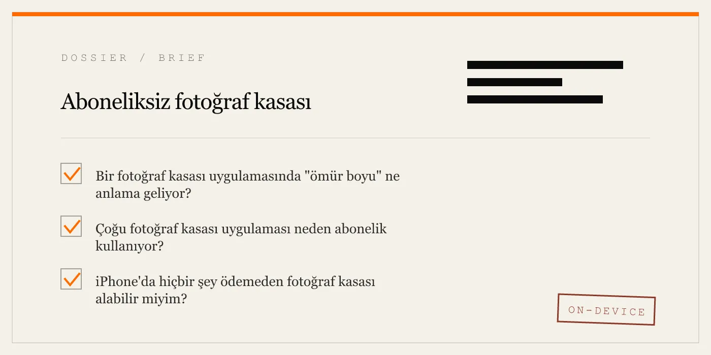 Aboneliksiz fotoğraf kasası
