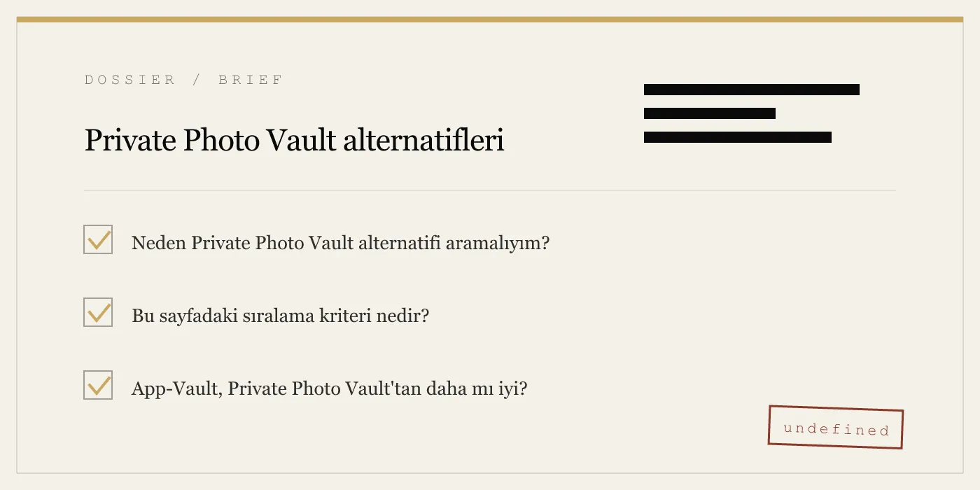 Private Photo Vault alternatifleri