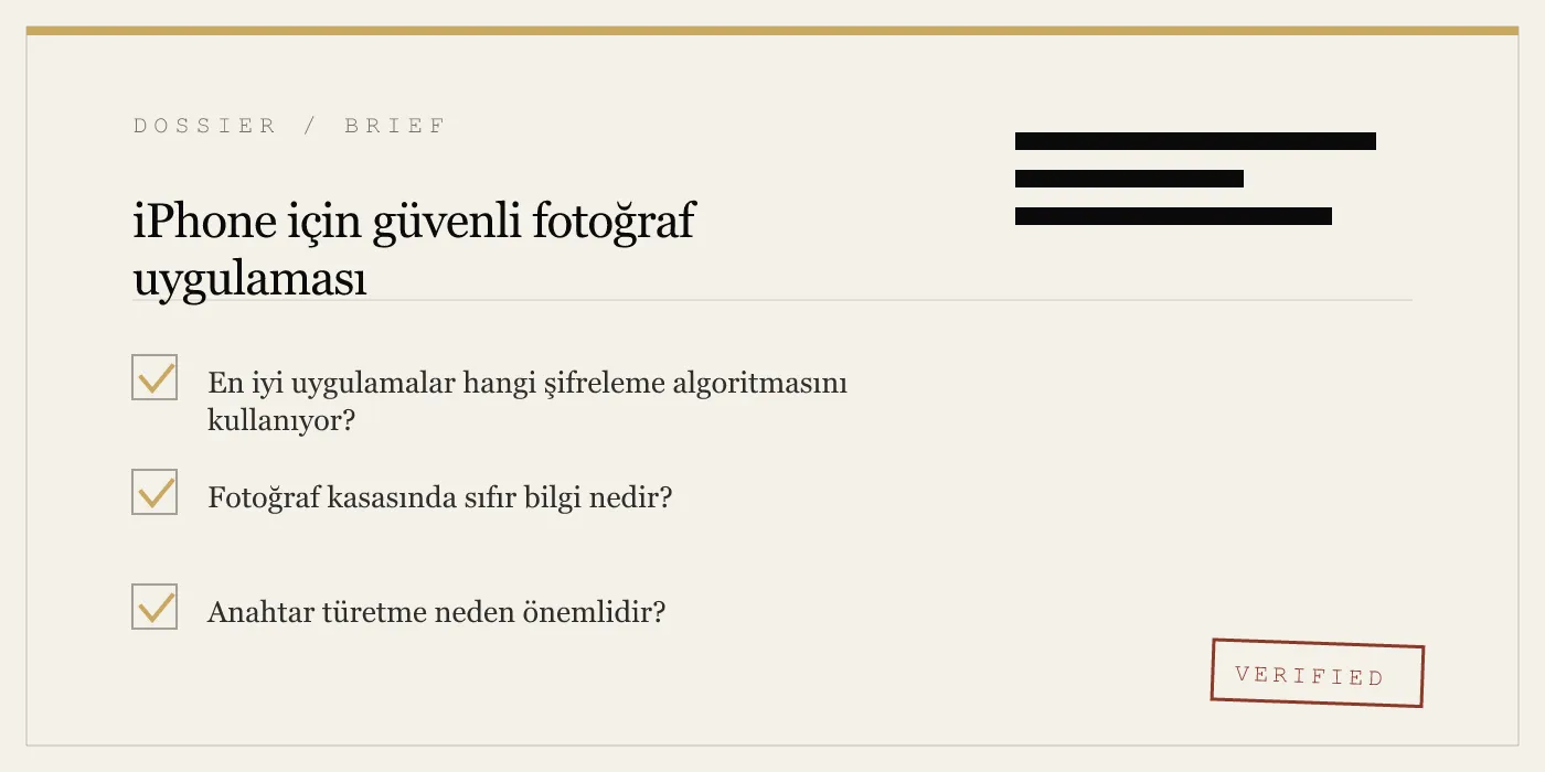 iPhone için güvenli fotoğraf uygulaması